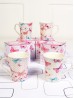 Butterfly Print Mug Set (4pcs)